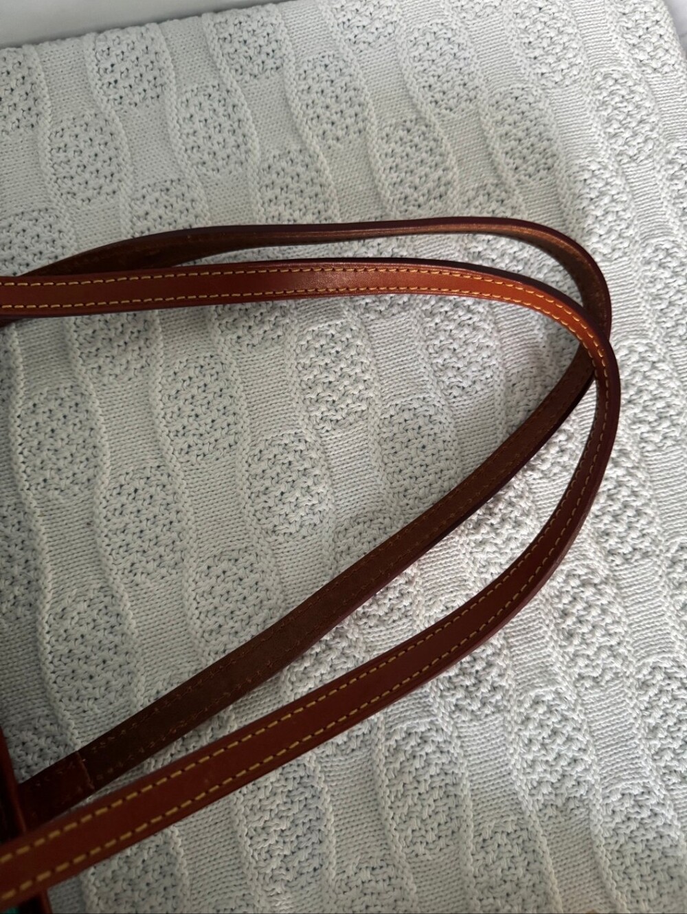 Dooney & Bourke Teal Leather Lexington Tote Bag with Matching Coin Purse EUC - Picture 7 of 13